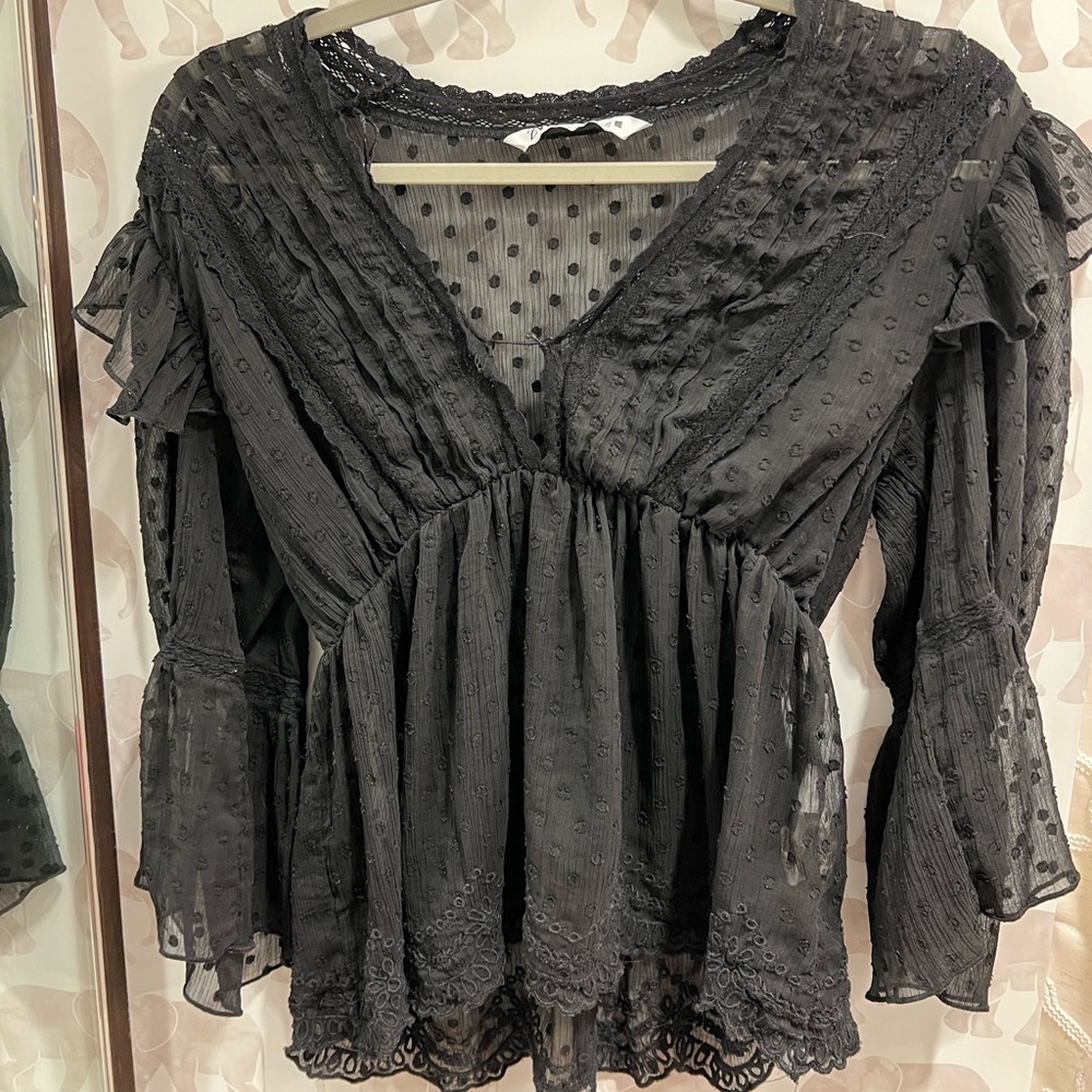 Zara black blouse